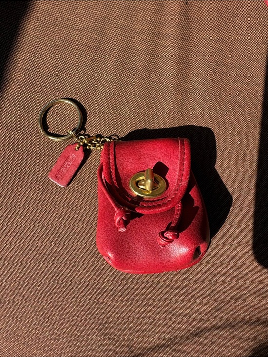 Coach Accessories - Coach red vintage daypack key fob